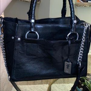 Black Frye Crossbody Leather Bag